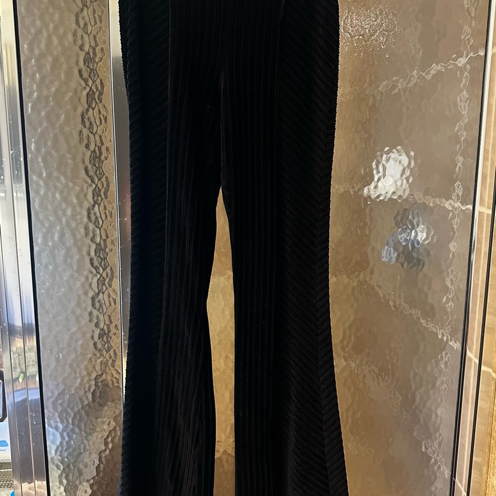 Free People Black Wide Leg Pants